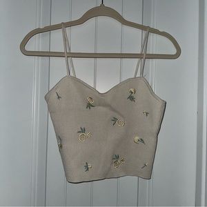NWT! Cream colored floral top